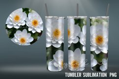3D Tumbler wrap| Flowers Tumbler Sublimation 20 oz Product Image 2