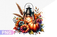 Autumn Harvest Pumpkin Sublimation - Pumpkin Clipart Design Product Image 1