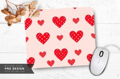 Polka Dot Hearts Mouse Pad PNG Design Product Image 1