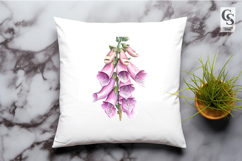 Foxglove Watercolor Floral Clipart Sublimation PNG Product Image 2