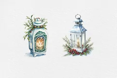 Christmas Lantern Watercolor Cliparts PNG sublimation Product Image 3