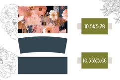 Cartoon Flowers Tumbler Design, Boho Flowers 40 Oz Tumbler Product Image 2