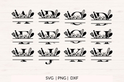 Kitchen Split Monogram svg Bundle - 26 Letters Product Image 2
