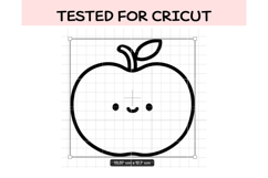 Cute Baby Apple SVG Bundle | Kawaii Fruit Clipart Product Image 2