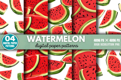 Watermelon Digital Paper Background Bundle PNG Product Image 3