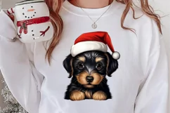 Christmas Peeking Dogs Clipart, Christmas PNG Product Image 1