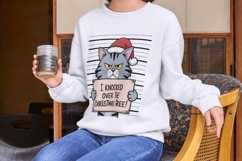 Funny Cat Christmas Sublimation Bundle - 12 Designs Product Image 2