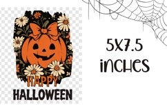 Vintage Halloween Pumpkin Towel Design, Happy Halloween PNG Product Image 2