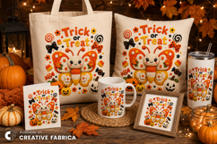 Halloween Butterfly PNG, Trick or Treat Sublimation Clipart Product Image 2