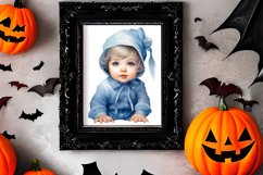 Blue Christmas Watercolor Clipart Sublimation Product Image 2