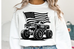 USA Truck Svg Design | Svg Cut Files | Shirt Svg Product Image 1