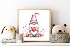 Valentines gnomes digital paper Product Image 2