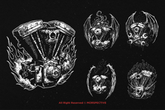 10 Bundle Dark Art V Twin Engine Biker Motorcycle Torque Product Image 3