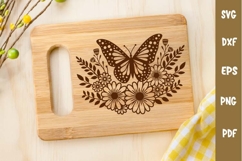 Floral Design, Flowers and Butterfly SVG Pattern Product Image 1