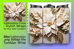Holiday Magic: 3D Christmas Tumbler Wrap Product Image 1