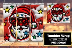 3D Inflated Santa Sublimation Tumbler 20oz, 2024 Christmas Product Image 1