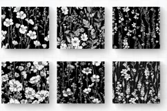 Wildflowers Black White Tumbler Wraps, 20oz Skinny Tumbler W Product Image 2