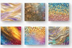 Iridescent and Gold Glitter Tumbler Wrap, 20oz Skinny Tumble Product Image 2