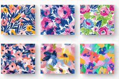 Preppy Painted Strokes Floral Tumbler Wrap, 20oz Skinny Tumb Product Image 2