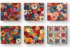 Craft Quilt Flowers Fabric Tumbler Wrap, 20oz Skinny Tumbler Product Image 2