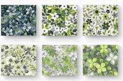 Green &amp; Grey Flowers Tumbler Wrap, 20oz Skinny Tumbler Wrap Product Image 2
