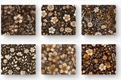 Brown Boho Floral Tumbler Wrap, 20oz Skinny Tumbler Wraps Product Image 2