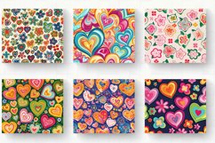 Groovy Floral Sweet Hearts Tumbler Wrap, 20oz Skinny Tumbler Product Image 2