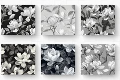 Monochrome Magnolia Flower Tumbler Wrap, 20oz Skinny Tumbler Product Image 2