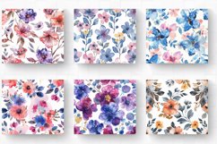 Watercolor Flowers Tumbler Wrap, 20oz Skinny Tumbler Wraps Product Image 2