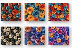 Rolled Paper Flowers Tumbler Wrap, 20oz Skinny Tumbler Wraps Product Image 2