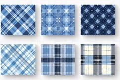 Winter Blue Plaid Tumbler Wrap, 20oz Skinny Tumbler Wrap Product Image 2