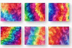 Rainbow Fur Tumbler Wrap, 20oz Skinny Tumbler Wrap Product Image 2