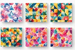 Watercolor Geometric Shapes Tumbler Wrap, 20oz Skinny Tumble Product Image 2
