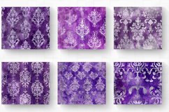 Purple and Silver Damask Tumbler Wrap, 20oz Skinny Tumbler W Product Image 2