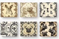 Antique Dog Frames Tumbler Wrap, 20oz Skinny Tumbler Wraps Product Image 2