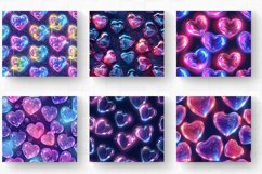 Neon 3D Puffy Glitter Hearts Tumbler Wrap, 20oz Skinny Tumbl Product Image 2