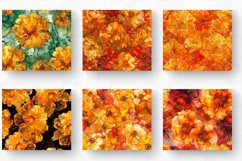 Marigold Alcohol Ink Flowers Tumbler Wrap, 20oz Skinny Tumbl Product Image 2