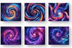 Galaxy Swirl Abstract Cosmic Tumbler Wrap, 20oz Skinny Tumbl Product Image 2
