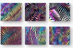 Abstract Holographic Zebra Skin Print Tumbler Wrap, 20oz Ski Product Image 2