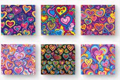 Cute Groovy Romantic Hippie Hearts Tumbler Wrap, 20oz Skinny Product Image 2