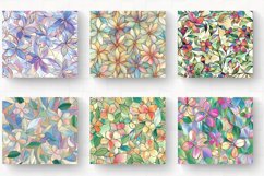 Pastel Floral Stained Glass Tumbler Wrap, 20oz Skinny Tumble Product Image 2