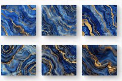 Royal Blue and Gold Agate Tumbler Wrap, 20oz Skinny Tumbler Product Image 2