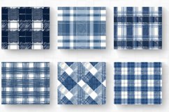 Denim and White Plaid Repeatable Tumbler Wrap, 20oz Skinny T Product Image 2
