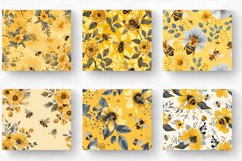 Yellow Floral Honeybees Tumbler Wrap, 20oz Skinny Tumbler Wr Product Image 2