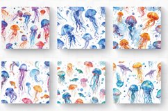 Watercolor Jellyfish and Fish Tumbler Wrap, 20oz Skinny Tumb Product Image 2
