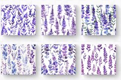 Watercolor Purple Lavender Floral Tumbler Wrap, 20oz Skinny Product Image 2