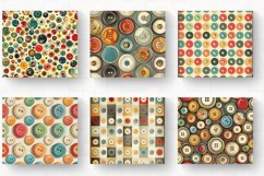 Vintage Retro Buttons Tumbler Wrap, 20oz Skinny Tumbler Wrap Product Image 2
