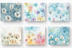 Watercolor Dandelions Tumbler Wrap, 20oz Skinny Tumbler Wrap Product Image 2