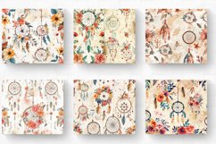 Boho Floral Dreamcatchers Tumbler Wrap, 20oz Skinny Tumbler Product Image 2