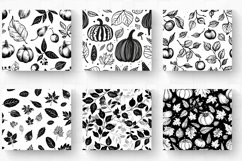 Black &amp; White Autumn Tumbler Wrap, 20oz Skinny Tumbler Wrap Product Image 2